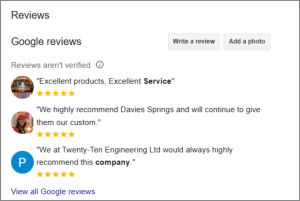 Please leave us a Google Review